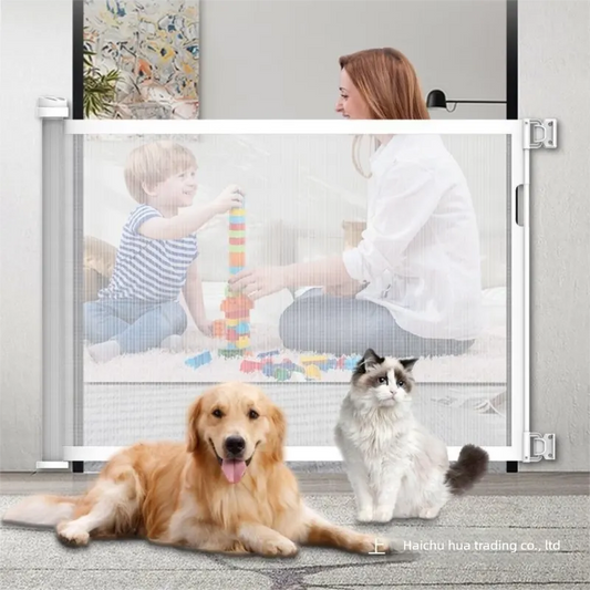 Grey Retractable Baby Safety Gate and Pet Barrier Extra Wide 300cm for Stairs and Doorways No Drill Mesh In-Home Protection Solution for Local Families - Image 5