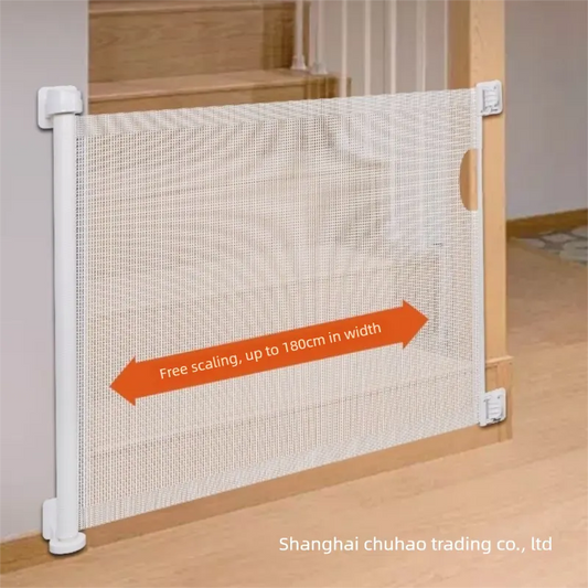 White Retractable Baby Safety Gate and Pet Barrier Extra Wide 300cm for Stairs and Doorways No Drill Mesh In-Home Protection Solution for Local Families - Image 2