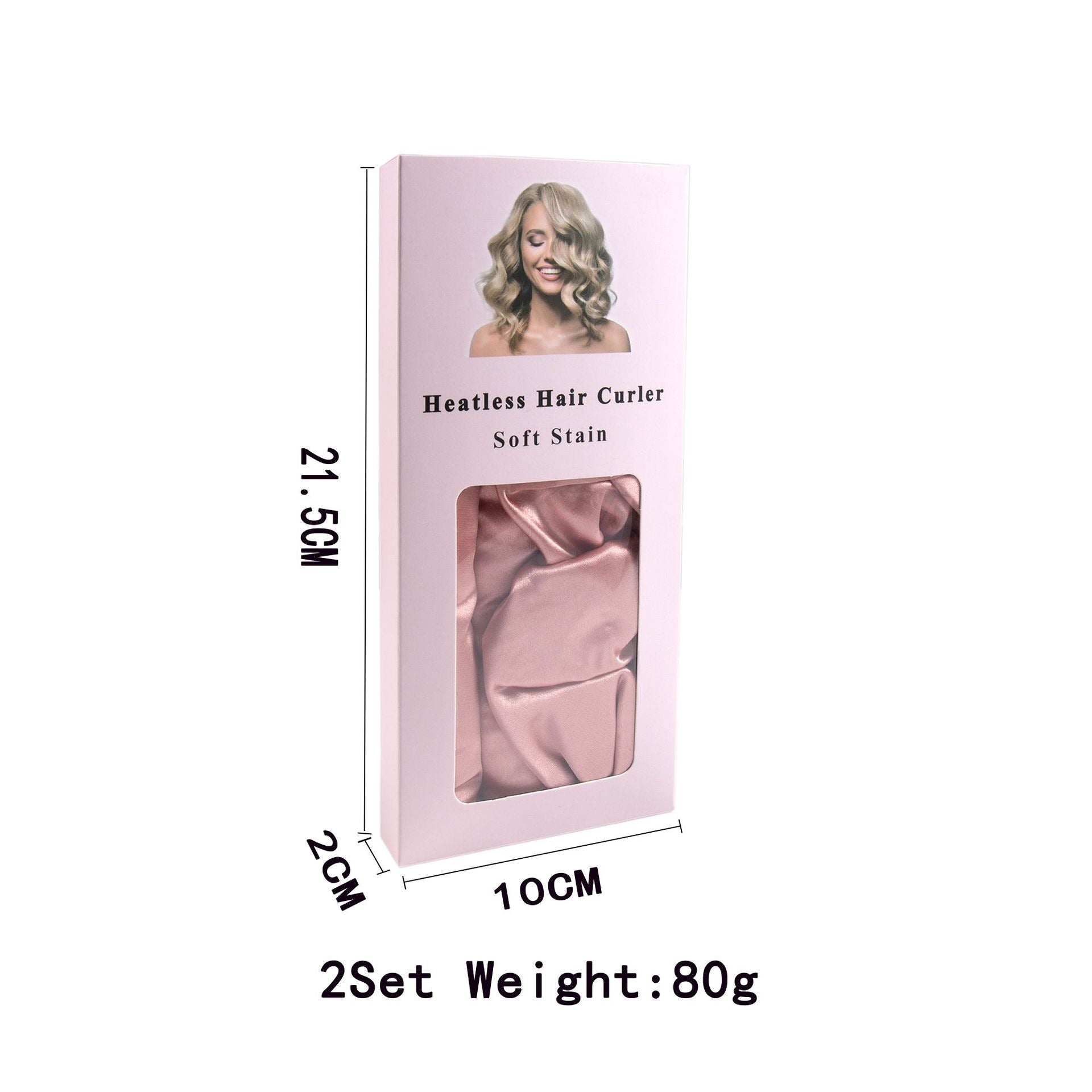 Green Heatless Hair Curler Set with Satin Ribbon and Sleep Caps for Overnight Big Waves Easy Damage-Free Styling Solution for Local Women Professional Kit - Image 4