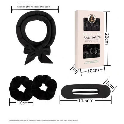 Coffee brown Heatless Hair Curler Set with Bowtie Ribbon for Natural Big Waves Damage-Free Overnight Hair Styling Essential for Your Local Modern Lifestyle - Image 5
