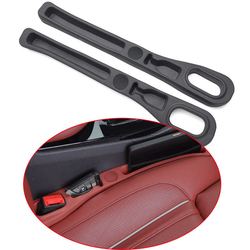 Brown Car Seat Gap Filler Strip with Integrated Storage Slot Universal Interior Organizer for Mobile Phones and Keys Safety Solution for Local Drivers - Image 4