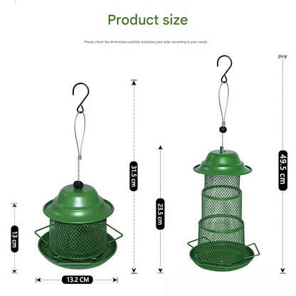 Circular Retractable Metal Hanging Bird Feeder 3-Tier Mesh Design Weatherproof Outdoor Wild Bird Feeding Station for Local Garden and Backyard Support - Image 4