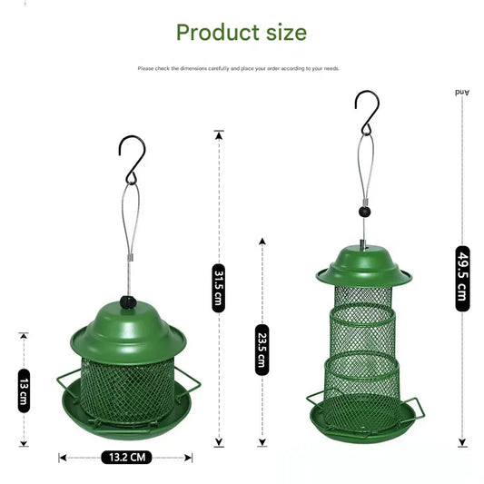 Circular Retractable Metal Hanging Bird Feeder 3-Tier Mesh Design Weatherproof Outdoor Wild Bird Feeding Station for Local Garden and Backyard Support - Image 4