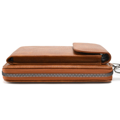 Green Women's PU Leather Crossbody Phone Bag with Adjustable Shoulder Strap and Large Capacity Wallet for Daily Travel Stylish and Organized Local Fashion Fit - Image 2