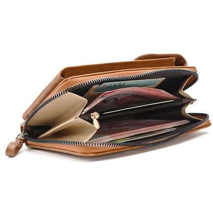 White Women's PU Leather Crossbody Phone Bag with Adjustable Shoulder Strap and Large Capacity Wallet for Daily Travel Stylish and Organized Local Fashion Fit - Image 4
