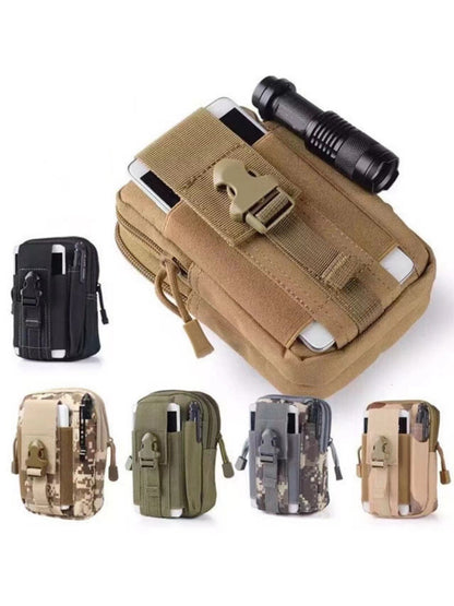 ACU camouflage Tactical Molle Waist Bag Waterproof Phone Pouch for 6 inch Smartphones Compact Large Capacity Belt Loop Organizer for Local Outdoor Adventurers - Image 2