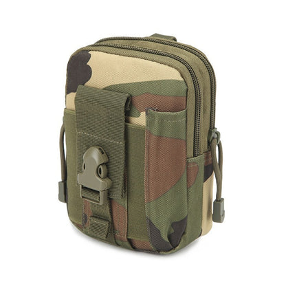 Jungle camouflage Tactical Molle Waist Bag Waterproof Phone Pouch for 6 inch Smartphones Compact Large Capacity Belt Loop Organizer for Local Outdoor Adventurers