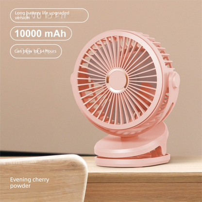 Pink 10000mAh Portable Clip on Fan with 720 Degree Rotation 4 Speeds for Stroller Kitchen Office Desk Quiet Rechargeable Cooling Solution for Local Homes