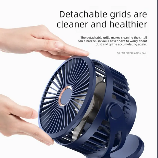 Pink 10000mAh Portable Clip on Fan with 720 Degree Rotation 4 Speeds for Stroller Kitchen Office Desk Quiet Rechargeable Cooling Solution for Local Homes - Image 4