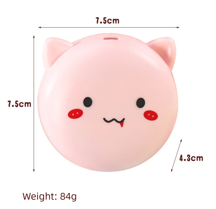 Blue 3-in-1 Mini Portable Fan with Makeup Mirror and LED Fill Light USB Rechargeable Pocket Sized Cooling Solution for Students and Local Professionals - Image 4