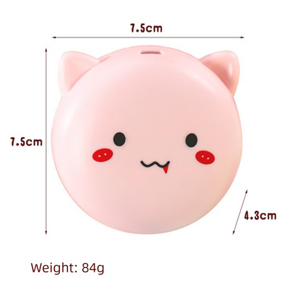 Blue 3-in-1 Mini Portable Fan with Makeup Mirror and LED Fill Light USB Rechargeable Pocket Sized Cooling Solution for Students and Local Professionals - Image 4