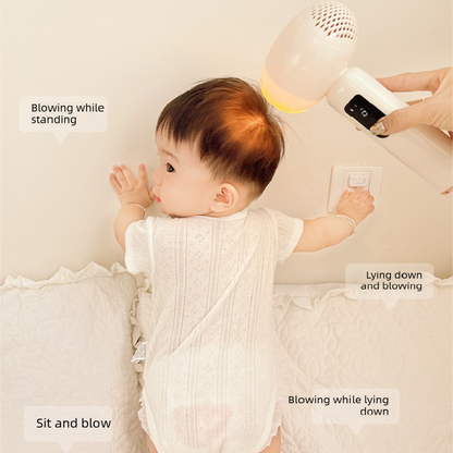 Pink Wireless Baby Hair Dryer with Constant Temperature and Negative Ion Technology for Gentle Hair and Skin Care, Ideal for Infants and Toddlers - Image 2