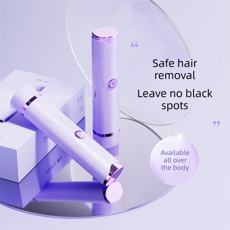Pink Electric Hair Remover for Women 2-in-1 Dual Head Trimmer and Shaver with Ceramic Blades IPX7 Waterproof for Painless Full Body and Bikini Grooming - Image 2