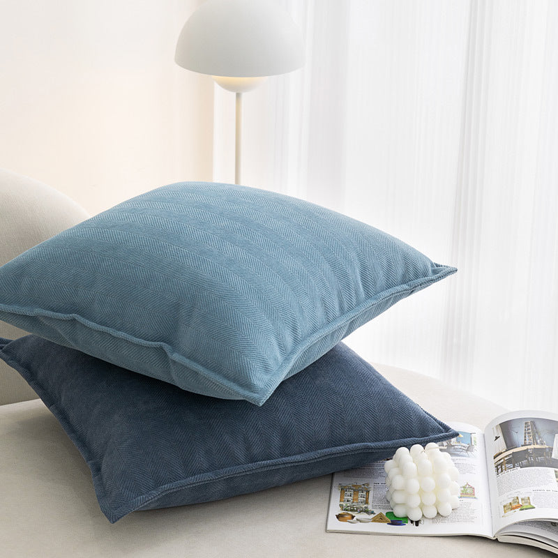 Charcoal grey Nordic Herringbone Chenille Pillowcases 2 Pack 45x45cm for Sofa and Bed Soft Decorative Cushion Covers No Inserts Included Local Standard Fit Home Styling - Image 2