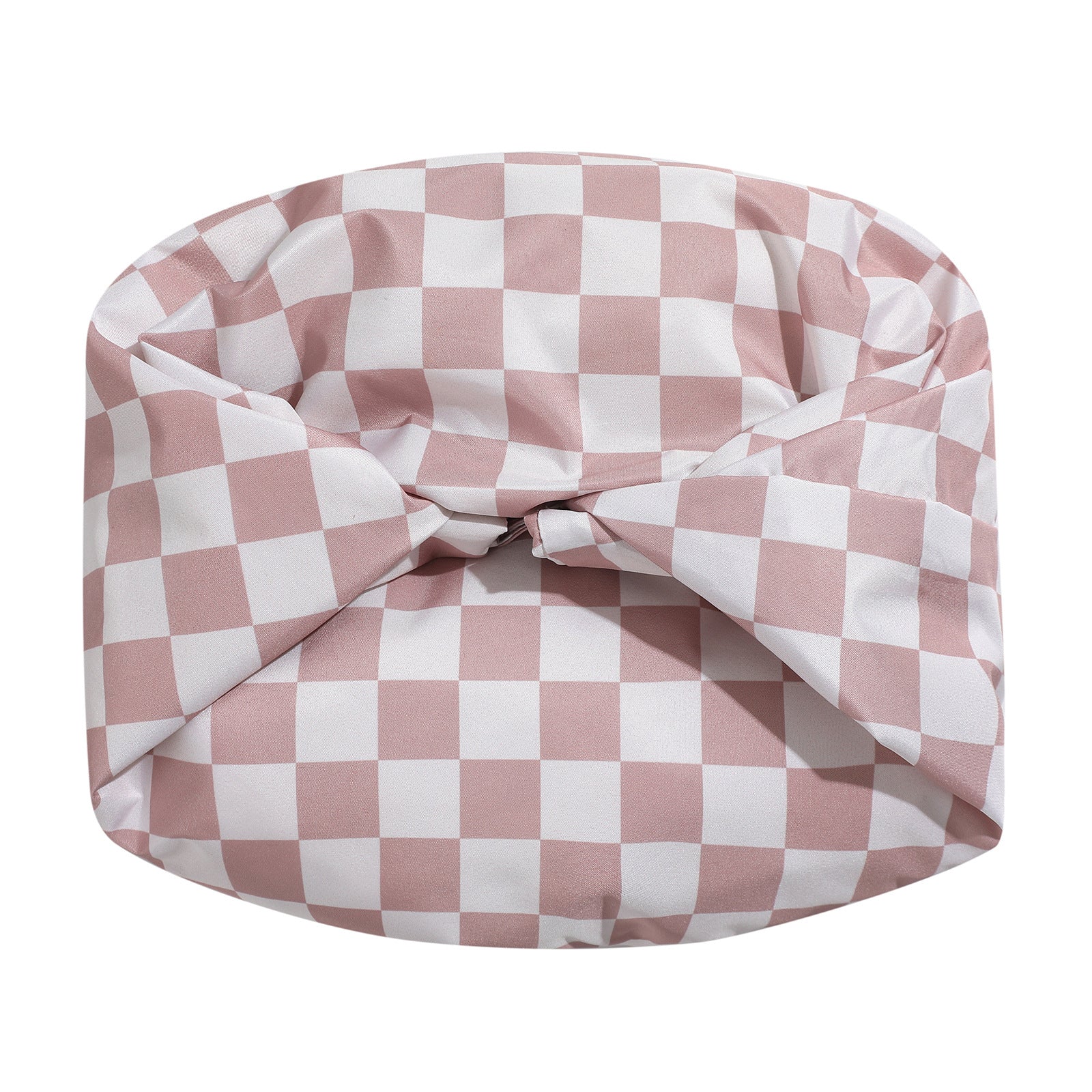Coffee Grid Premium Double-Layer Waterproof Shower Cap for Women Long Hair Protection Stylish Reusable Bath Hat for Professional Hair Care at Local Spas and Homes - Image 2