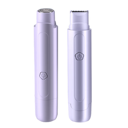 Purple Electric Hair Remover for Women Dual-Head Design Wireless Rechargeable Trimmer for Bikini and Full Body Painless Grooming for Local Professionals