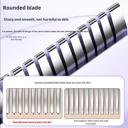 Purple Electric Hair Remover for Women Dual-Head Design Wireless Rechargeable Trimmer for Bikini and Full Body Painless Grooming for Local Professionals - Image 4