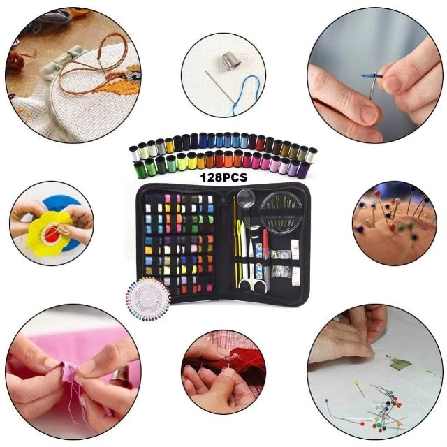 128-Piece Sewing Kit with 40 Colorful Thread Spools – Portable, Compact Sewing Set for Home, Travel & DIY Repairs - Image 3