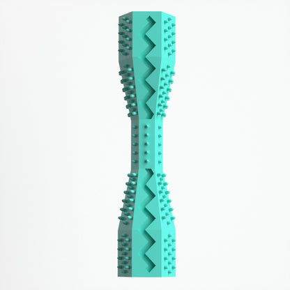 2-Pack Peacock blue Hexagonal Pet Chew Toy – Durable Rubber Dog & Cat Teething Stick for Dental Care, Biting Relief and Mental Stimulation