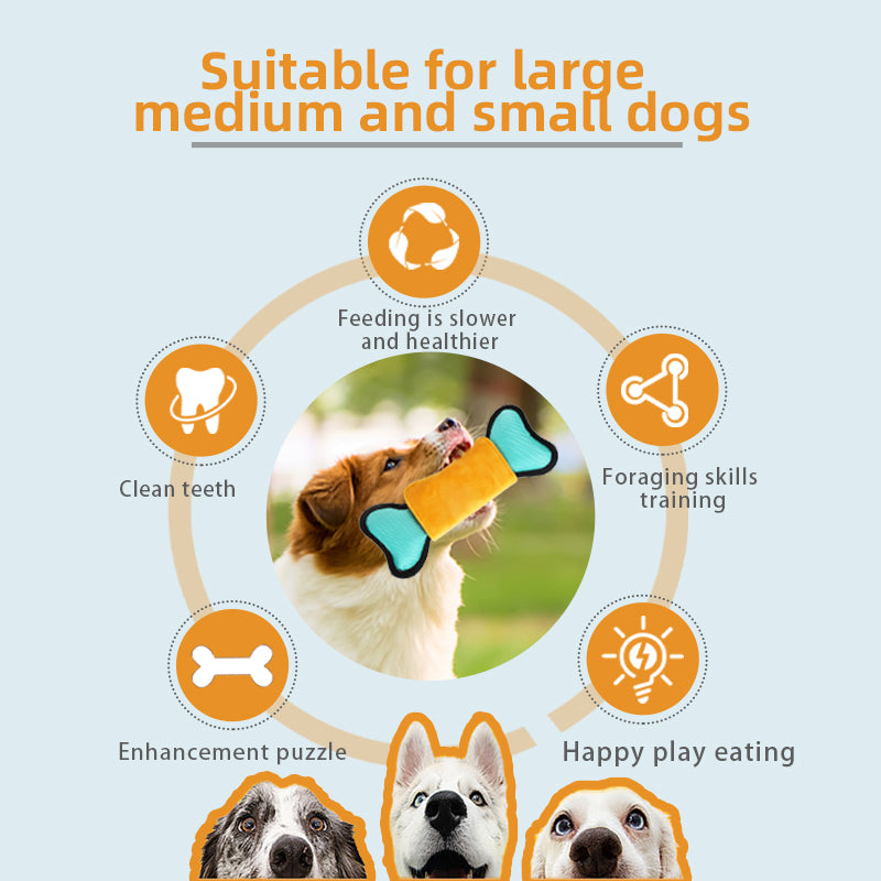 Interactive Dog Toy with Sound & Food Hiding Pockets – Foldable Plush Puzzle for Mental Stimulation, Slow Feeding and Playtime Fun - Image 4