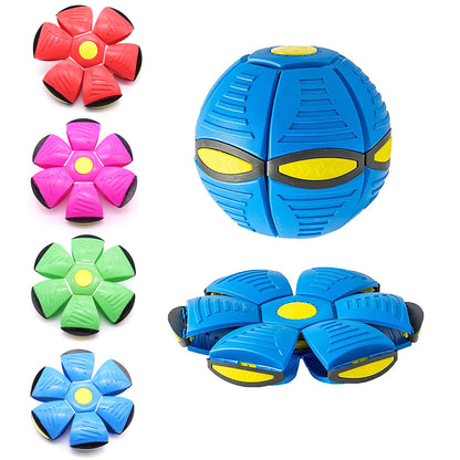 Red Transformable Dog Toy – Dual-Mode Bouncing Ball & Flying Disc for Interactive Play, Durable Chewing, and Mental Stimulation - Image 3