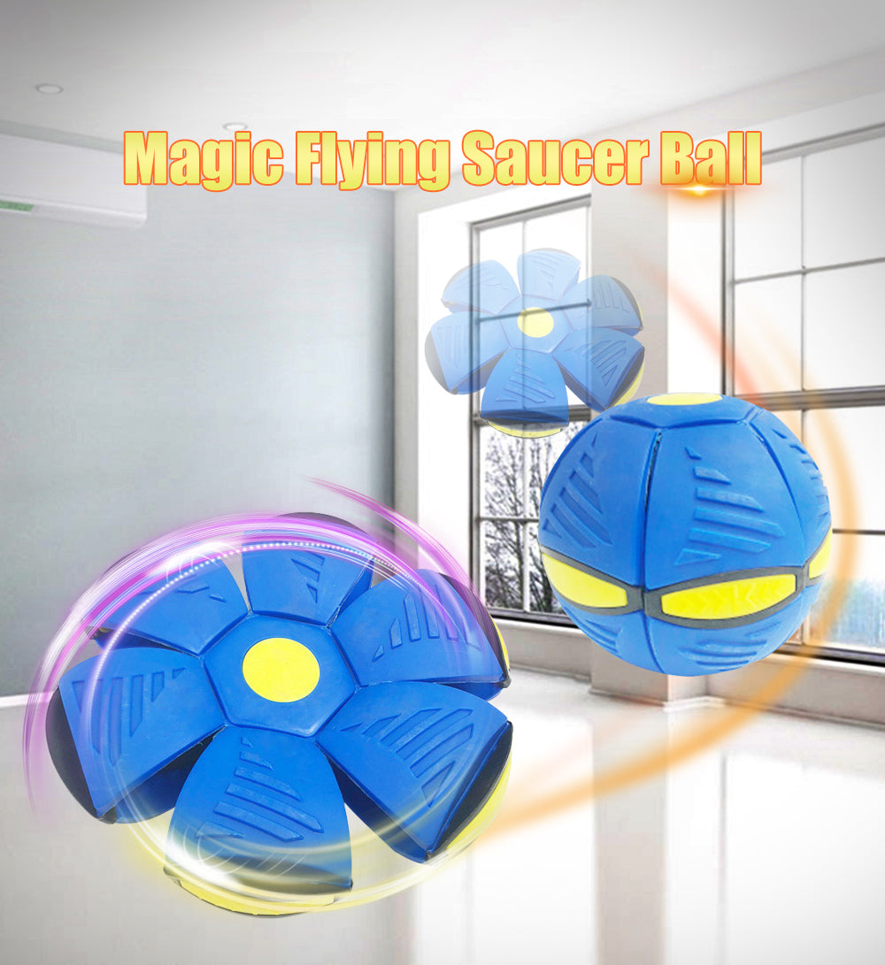 Blue Transformable Dog Toy – Dual-Mode Bouncing Ball & Flying Disc for Interactive Play, Durable Chewing, and Mental Stimulation - Image 2