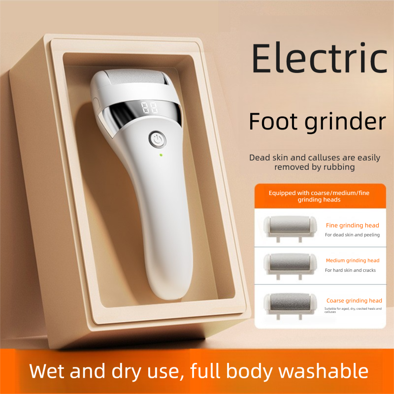 Electric Foot File with 3-Speed Adjustable Motor – Waterproof Callus Remover for Smooth, Soft Feet with LED Display and Replaceable Grinding Heads - Image 2