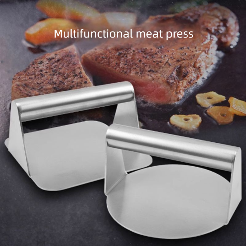 2-PCS Stainless Steel Meat Press Mold 11.2cm Diameter for Burger Patties, Steak, Dough & Rice Rolls – Heavy-Duty Kitchen Tool - Image 4
