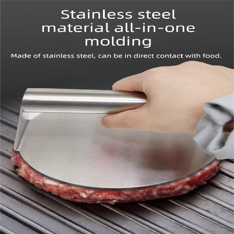 2-PCS Stainless Steel Meat Press Mold 11.2cm Diameter for Burger Patties, Steak, Dough & Rice Rolls – Heavy-Duty Kitchen Tool - Image 6