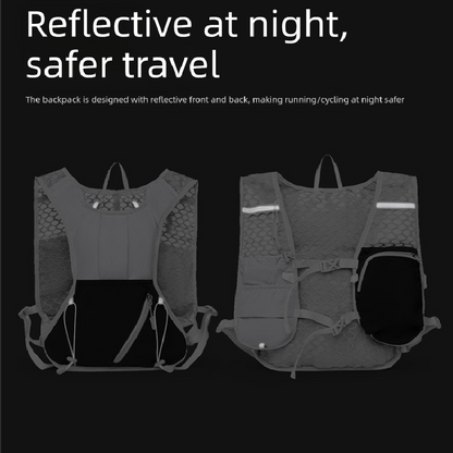 Black Lightweight Hydration Backpack with 2L Water Bladder Compartment – Ideal for Running, Cycling, Hiking, and Outdoor Activities - Image 6