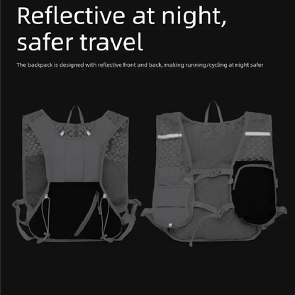 Black Lightweight Hydration Backpack with 2L Water Bladder Compartment – Ideal for Running, Cycling, Hiking, and Outdoor Activities - Image 6