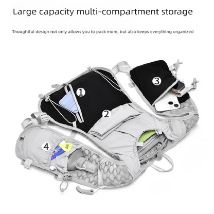 Black Lightweight Hydration Backpack with 2L Water Bladder Compartment – Ideal for Running, Cycling, Hiking, and Outdoor Activities - Image 7