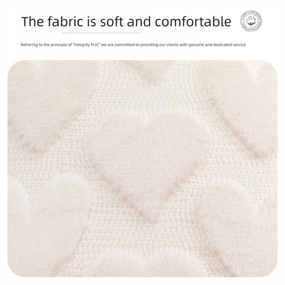 2-PCS Red 45x45cm Heart Pattern Plush Pillow Cover with Insert – Soft Textured Decorative Cushion for Living Room or Bedroom - Image 2