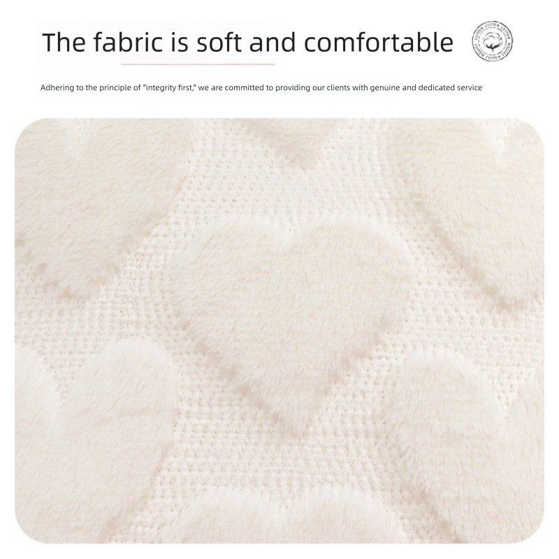 2-PCS Pink 45x45cm Heart Pattern Plush Pillow Cover with Insert – Soft Textured Decorative Cushion for Living Room or Bedroom - Image 2
