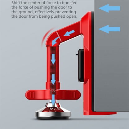 Red Portable Door Stopper Security Lock Heavy-Duty Alloy Construction for Solo Travelers and Home Safety Reliable Anti-Theft Solution for Local Use - Image 3