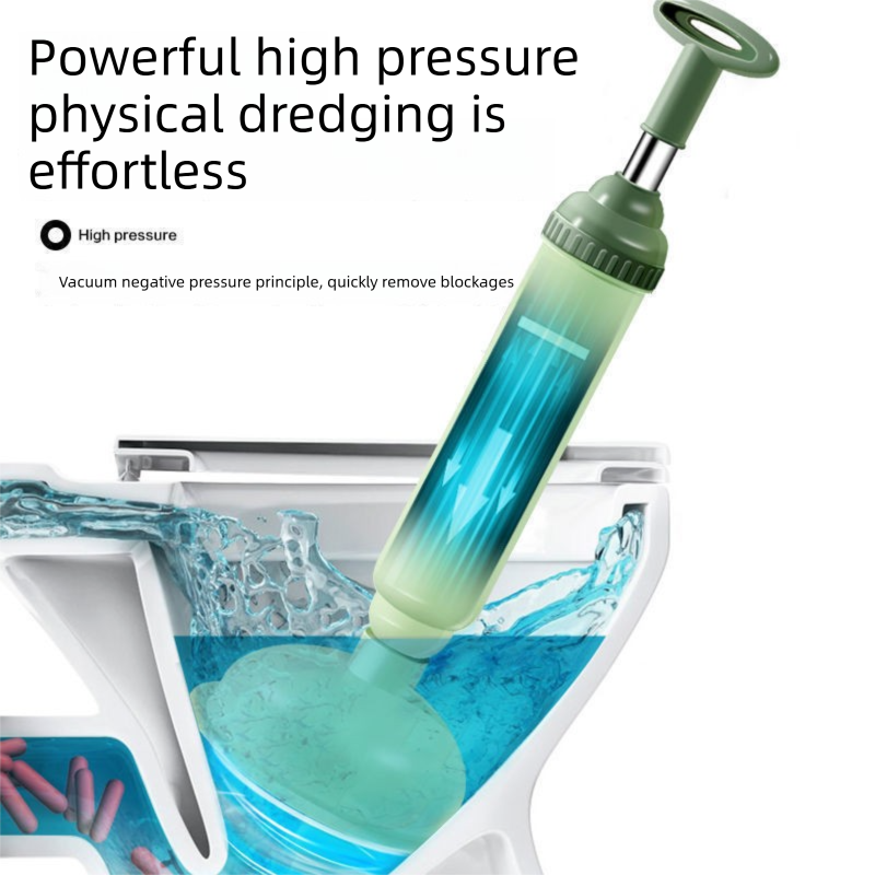 Green High-Pressure Toilet Plunger with Vacuum Seal – Powerful Drain Unclogger for Toilets, Sinks & Drains (45cm) - Image 3
