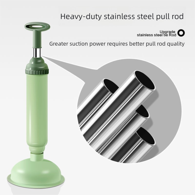Green High-Pressure Toilet Plunger with Vacuum Seal – Powerful Drain Unclogger for Toilets, Sinks & Drains (45cm) - Image 5