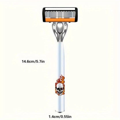 2-Pack 6-Layer Manual Razor with 36 Replacement Blades – Ultra-Close Shave for Men, Stainless Steel Handle with One-Click Blade Change - Image 5