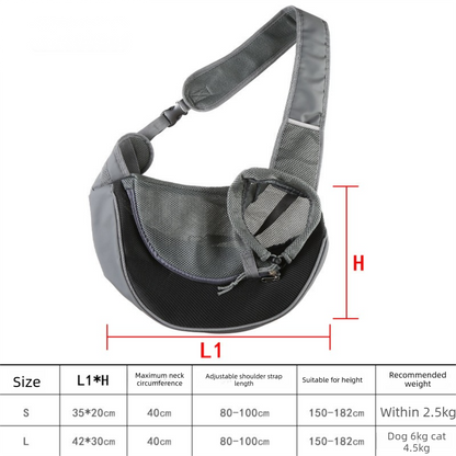 Purple Portable Pet Sling Backpack for Small Dogs and Cats – Size S with Breathable Mesh Design - Image 6