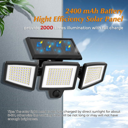 Solar Powered Motion Sensor Outdoor Light with Remote Control for Garden Garage and Front Door - Image 2