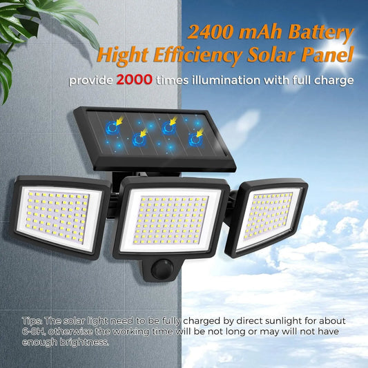 Solar Powered Motion Sensor Outdoor Light with Remote Control and ground plug for Garden Garage and Front Door+ground plug - Image 2
