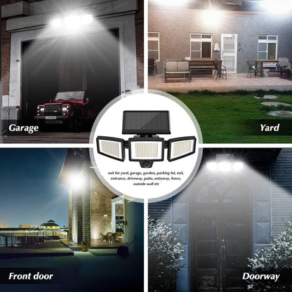 Solar Powered Motion Sensor Outdoor Light with Remote Control and ground plug for Garden Garage and Front Door+ground plug - Image 5