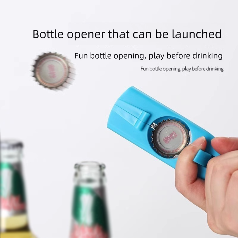2-Pack Black and red Fun Bottle Opener with Cap Ejection Mechanism – Compact ABS Bottle Opener for Beer and Soda Bottles, Ideal for Parties and Everyday Use - Image 3
