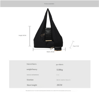 White Foldable Tote Bag with Built-In Storage Pouch – Compact Reusable Shopping Bag That Packs into Itself, Ideal for Daily Carry and Eco-Friendly Use - Image 4