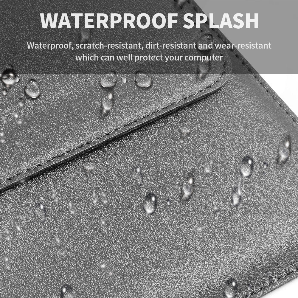 Deep Blue 3-in-1 Laptop Sleeve with Built-In Stand & Wrist Rest – Waterproof PU Protective Case for 15/16 Inch Laptops, Portable and Ergonomic Design - Image 6