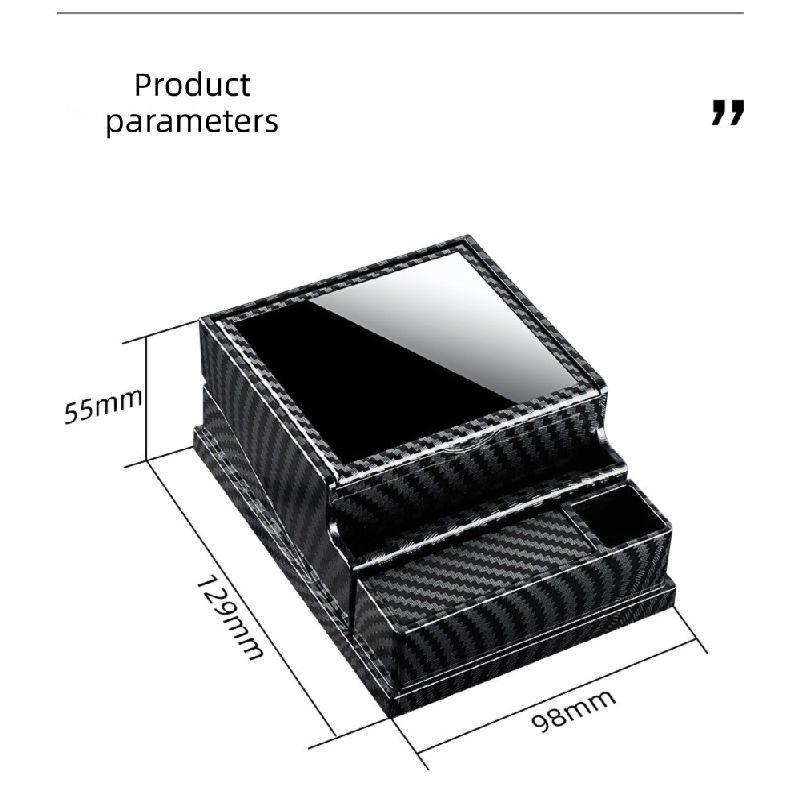 Carbon fibre Automatic Cigarette Box with 40-Slot Capacity – Pop-Out Dispenser for Car and Home Use, ABS Material with Lighter Holder and Carbon Fiber Look Design - Image 6