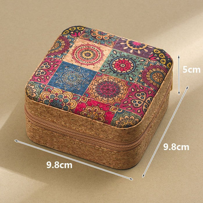 Brown Flower Sea Style Portable Sewing Kit – Compact Travel Set with Needles, Thread, Scissors, Thimble, and Pin Cushion for Home, Dorm, or Emergency Repairs - Image 4