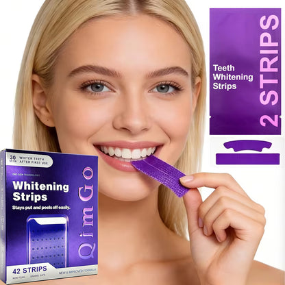 21 Pairs Purple Teeth Whitening Strips – Stain-Removing Film for Brighter Smile, Non-Toxic and Enamel Safe - Image 3