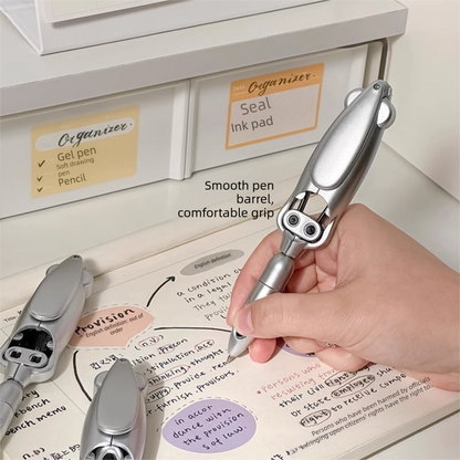 5-Pcs Transformable Squid-Style Pen – Compact Mechanical Writing Tool with Hinged Design and 0.5mm Ballpoint Tip - Image 3