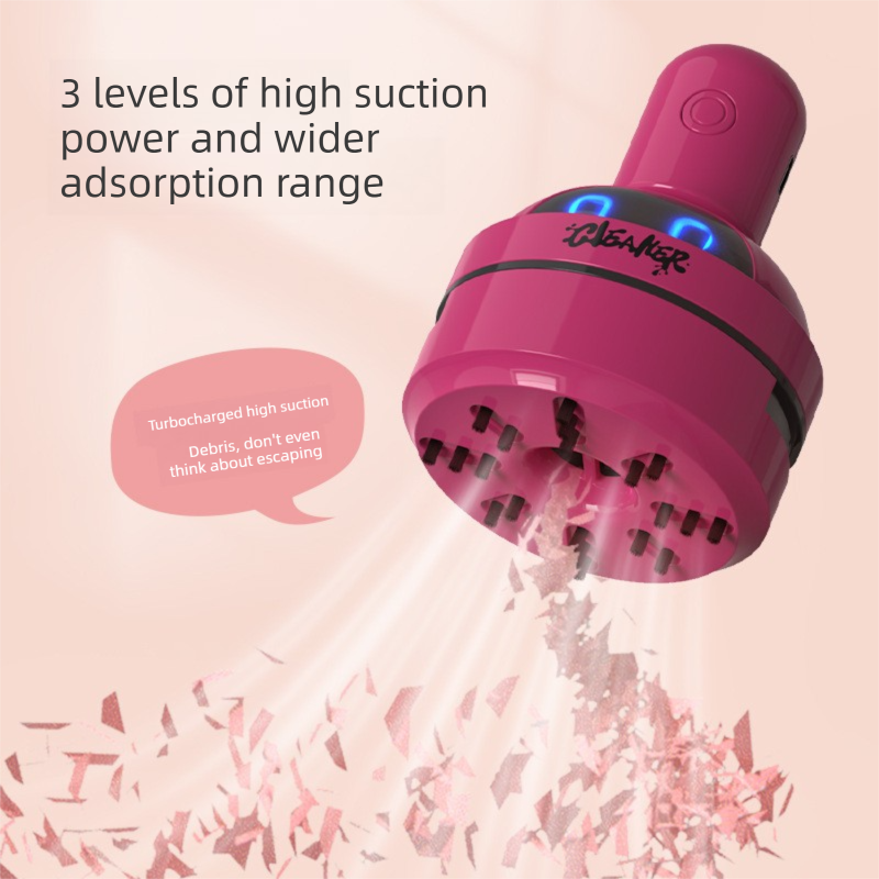 White Compact Desktop Vacuum Cleaner – Rechargeable Mini Dust Collector for Eraser Shavings, Pencil Shavings, Paper Scraps, and Fine Debris - Image 4